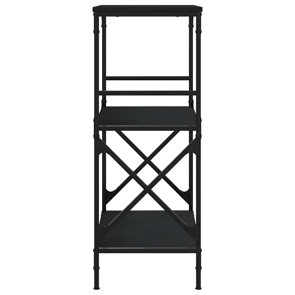 Bibliothèque à 3 niveaux noir 59x35x90,5 cm bois d'ingénierie - XIOS