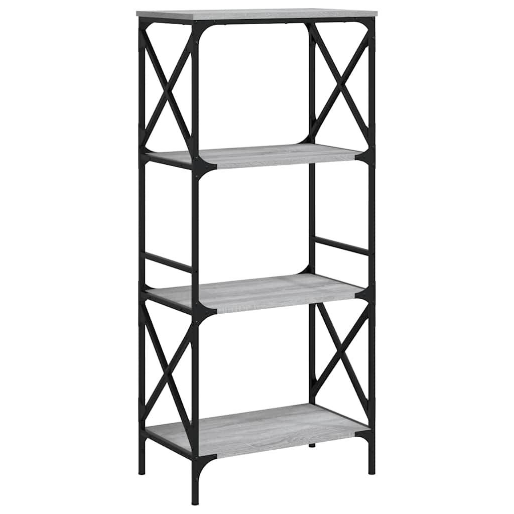 Bibliothèque à 4 niveaux sonoma gris 59x35x132 cm - XIOS