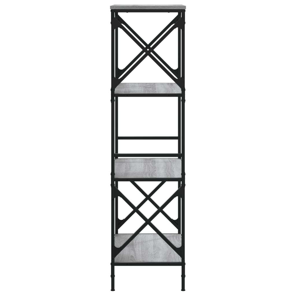 Bibliothèque à 4 niveaux sonoma gris 59x35x132 cm - XIOS