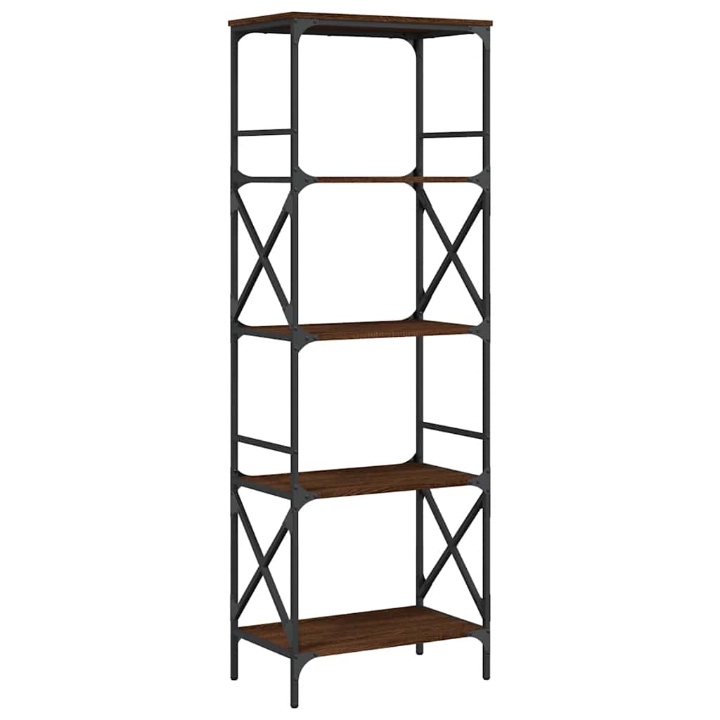 Bibliothèque à 5 niveaux chêne marron 59x35x171 cm - XIOS