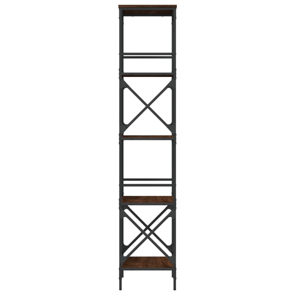 Bibliothèque à 5 niveaux chêne marron 59x35x171 cm - XIOS