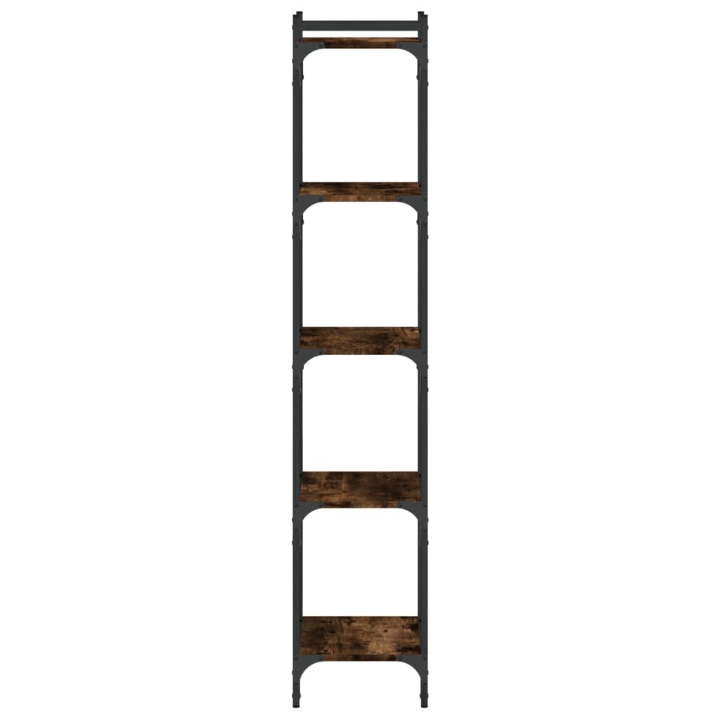 Bibliothèque 5 niveaux chêne fumé 40x30x154cm bois d'ingénierie - XIOS