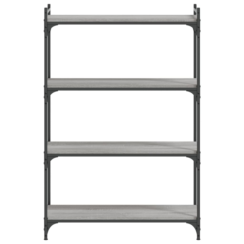 Bibliothèque à 4 niveaux sonoma gris 80x30x120 cm - XIOS