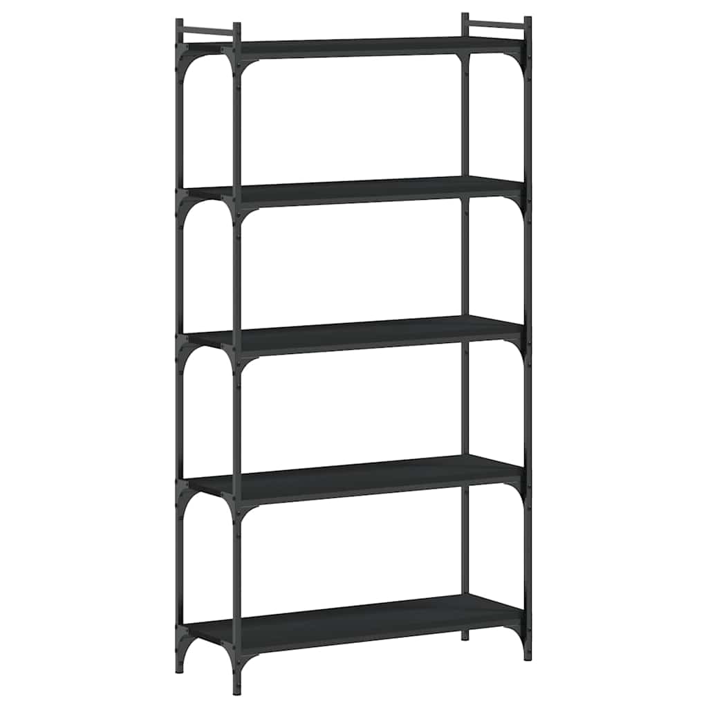 Bibliothèque 5 niveaux noir 80x30x154 cm bois d'ingénierie - XIOS