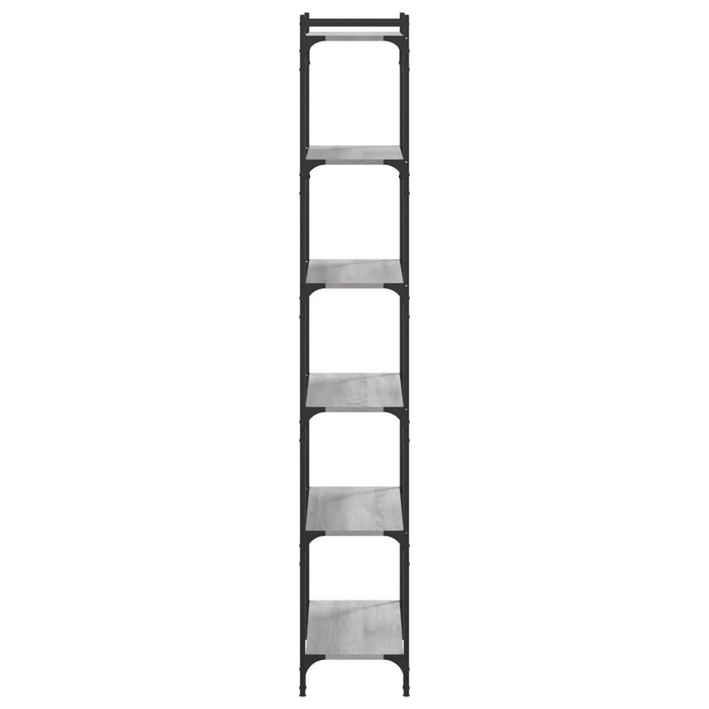 Bibliothèque 6niveaux sonoma gris 80x30x188cm bois d'ingénierie - XIOS