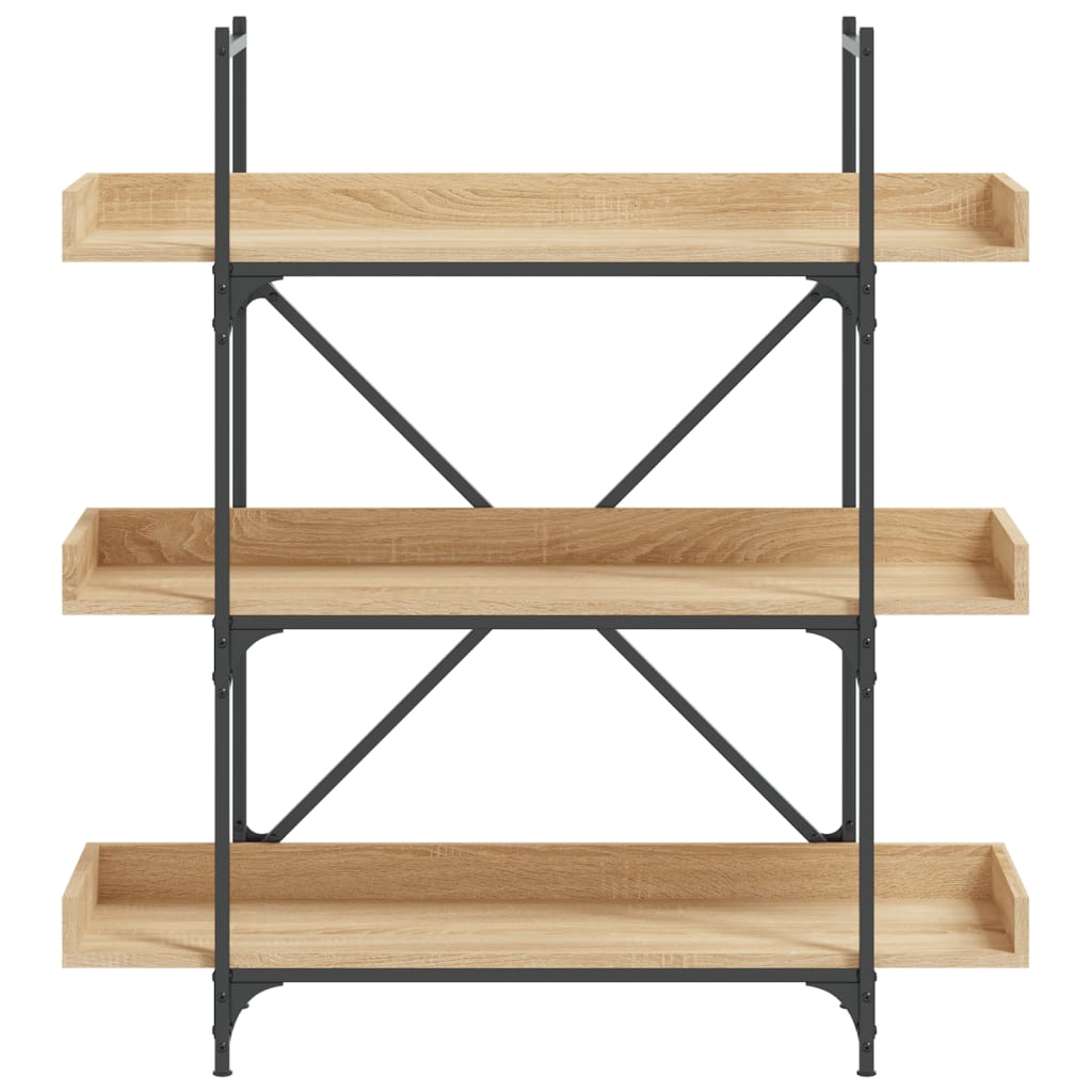 Bibliothèque à 3 niveaux chêne sonoma 100x33x108,5 cm - XIOS