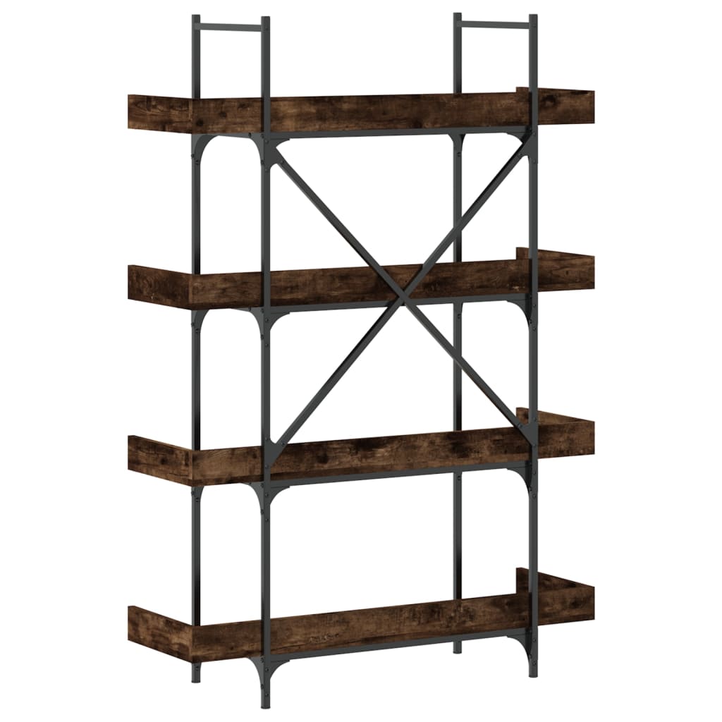 Bibliothèque à 4 niveaux chêne fumé 100x33x145,5 cm - XIOS