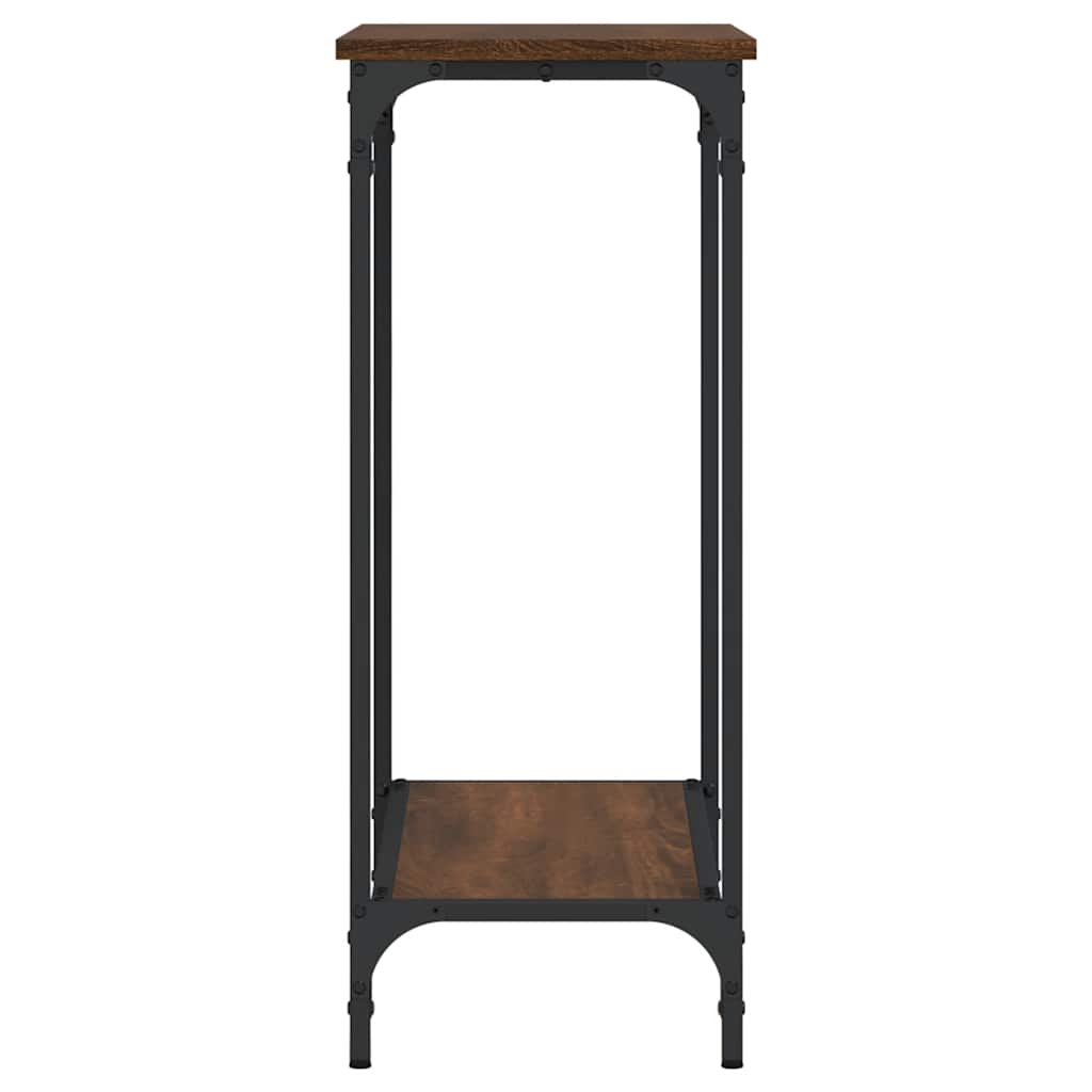 Table console chêne marron 75x30,5x75 cm bois d'ingénierie - XIOS