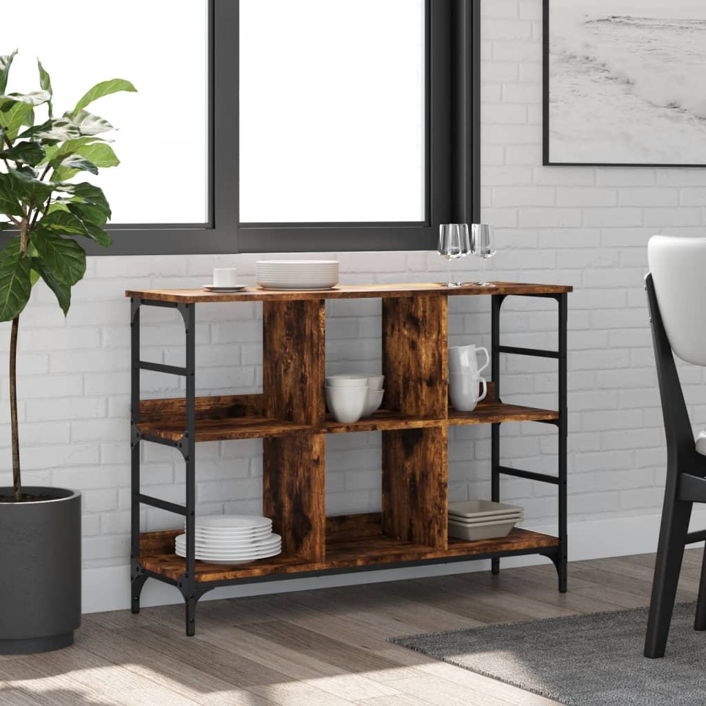 Buffet chêne fumé 102x32x73,5 cm bois d'ingénierie - XIOS