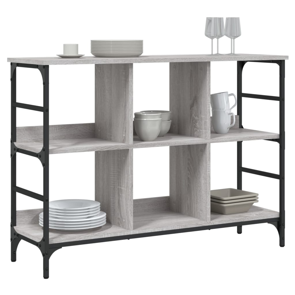 Buffet sonoma gris 102x32x73,5 cm bois d'ingénierie - XIOS
