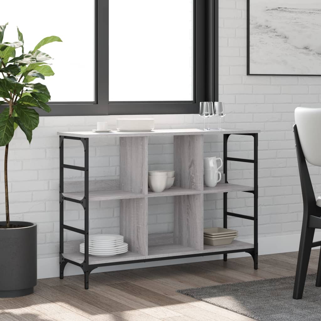 Buffet sonoma gris 102x32x73,5 cm bois d'ingénierie - XIOS