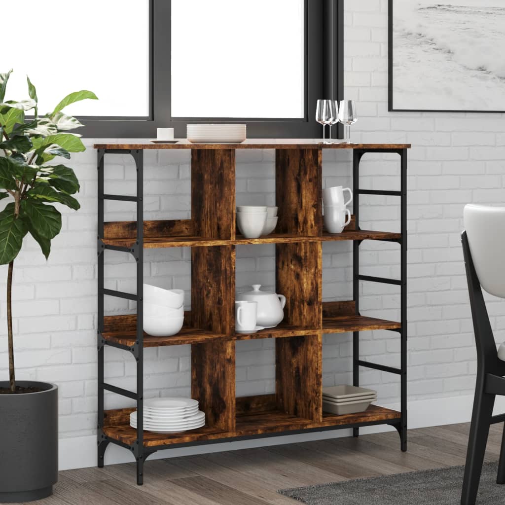 Buffet chêne fumé 102x32x103,5 cm bois d'ingénierie - XIOS