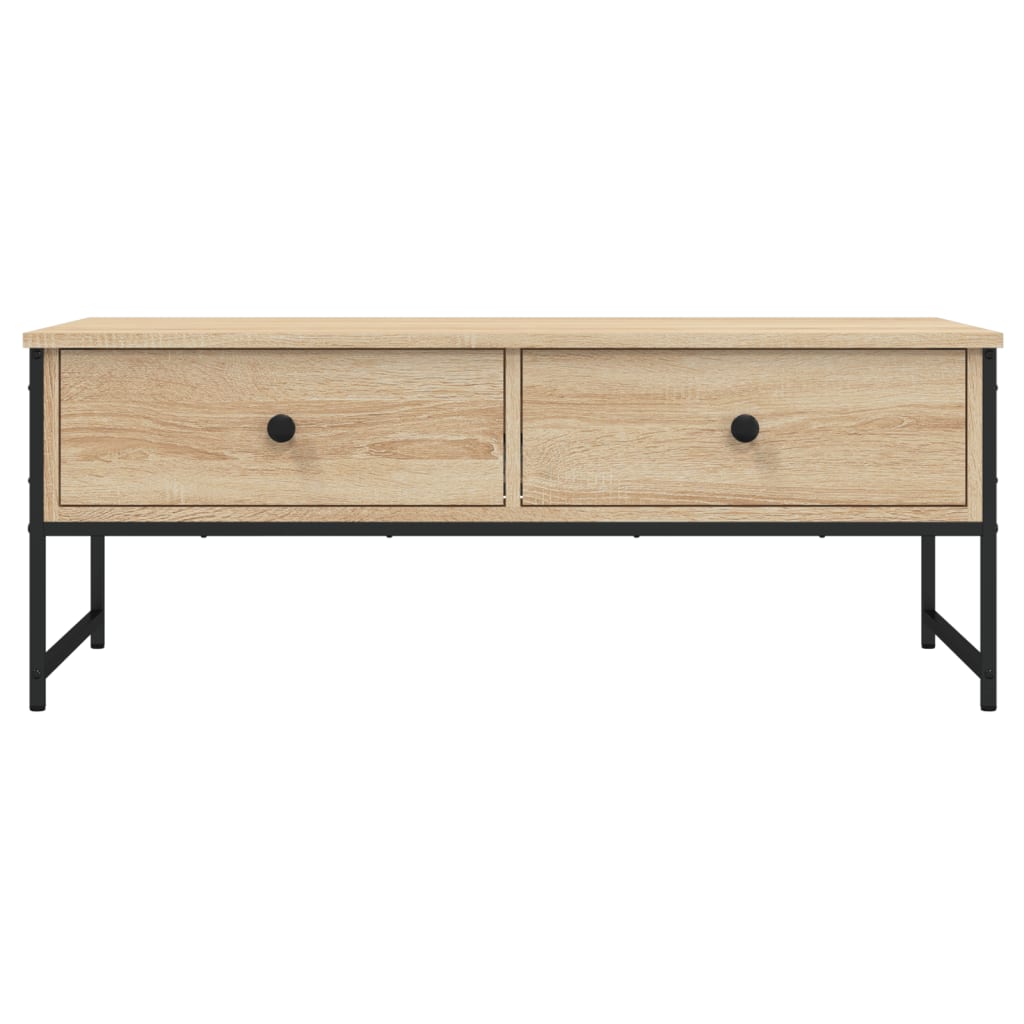 Table basse chêne sonoma 101x49x39,5 cm bois d'ingénierie - XIOS