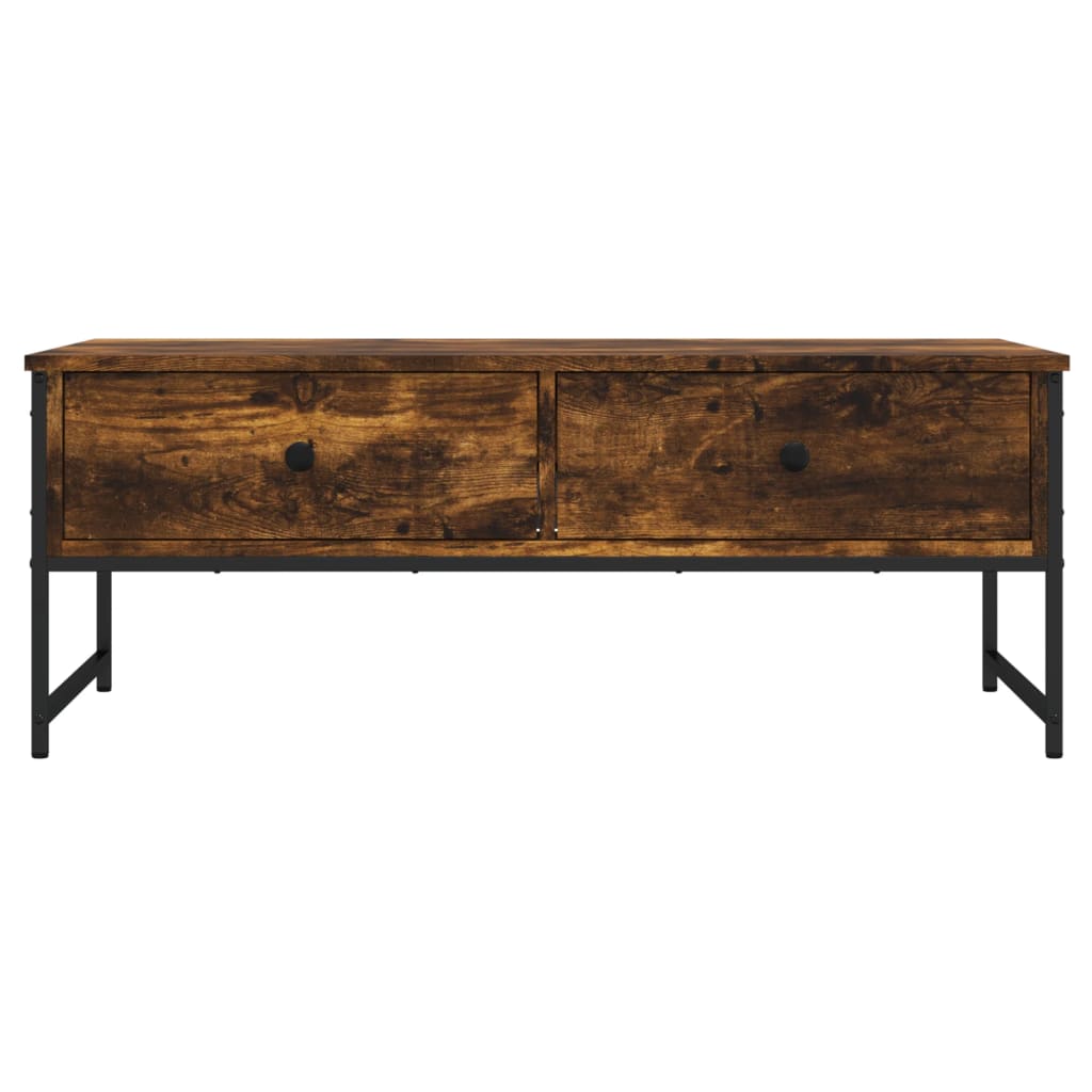 Table basse chêne fumé 101x49x39,5 cm bois d'ingénierie - XIOS