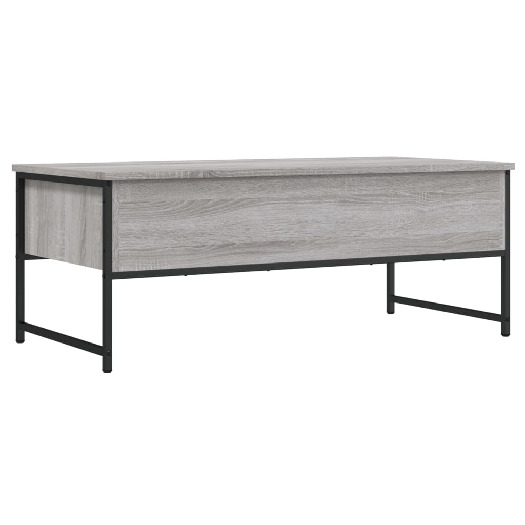 Table basse sonoma gris 101x49x39,5 cm bois d'ingénierie - XIOS