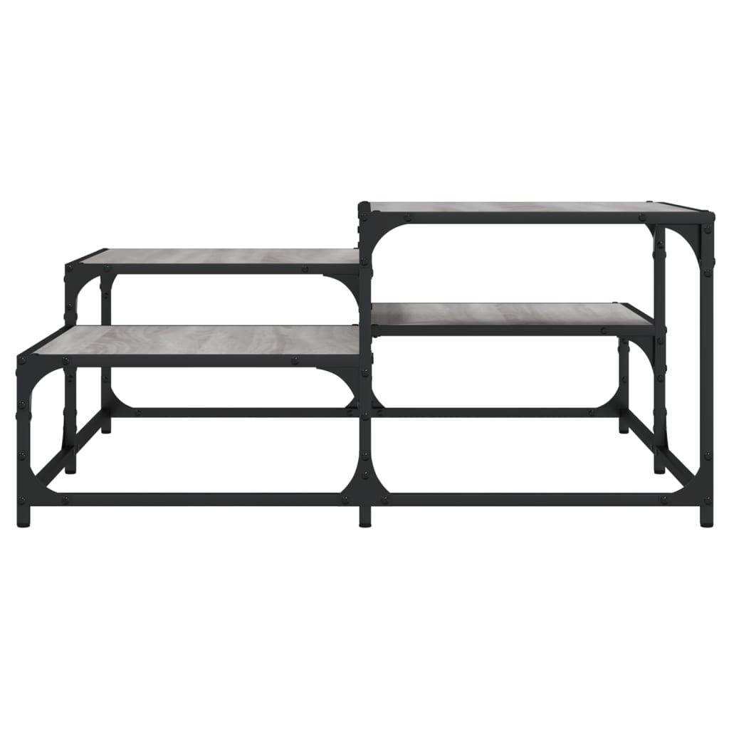 Table basse sonoma gris 87,5x87,5x40 cm bois d'ingénierie - XIOS