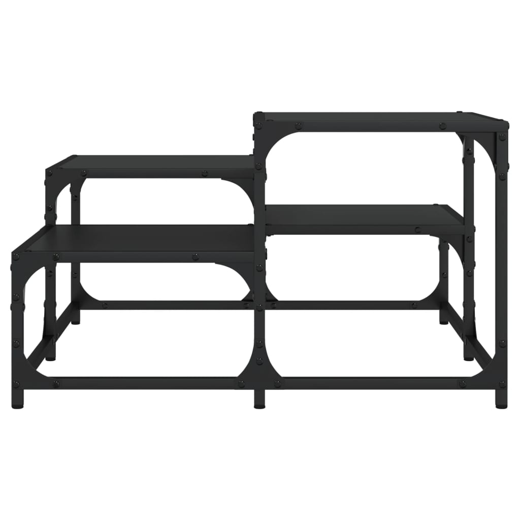 Table basse noir 68x68x40 cm bois d'ingénierie - XIOS