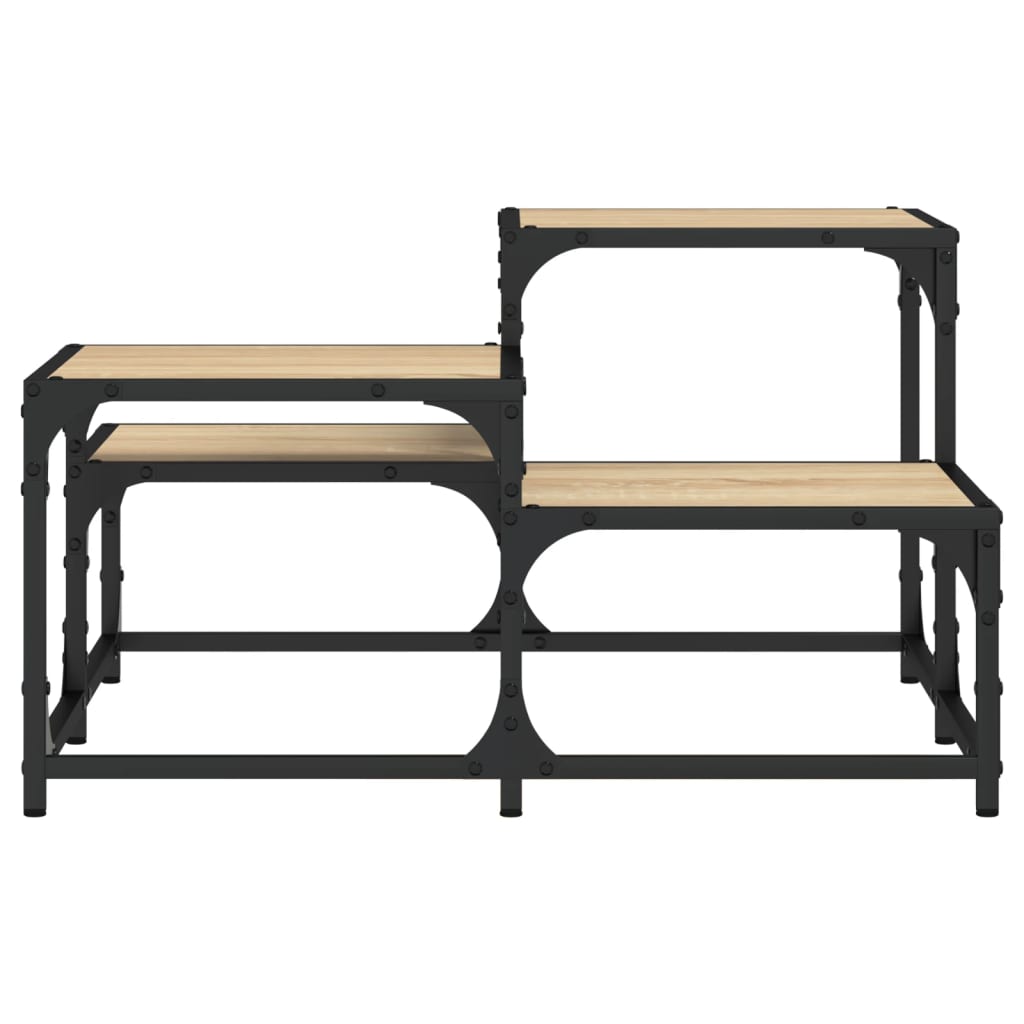 Table basse chêne sonoma 68x68x40 cm bois d'ingénierie - XIOS