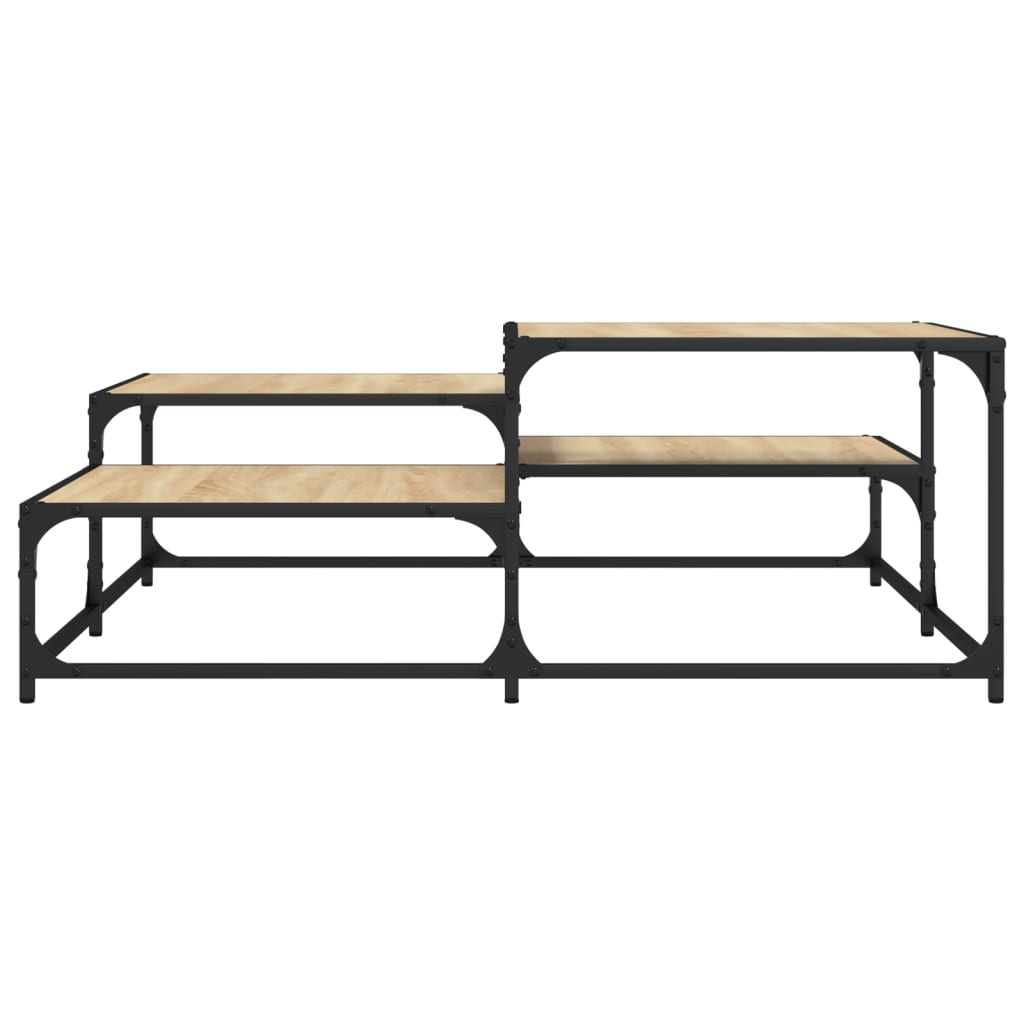 Table basse chêne sonoma 107x107x40 cm bois d'ingénierie - XIOS