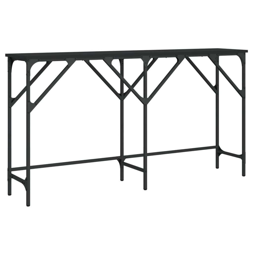 Table console noir 140x29x75 cm bois d'ingénierie - XIOS