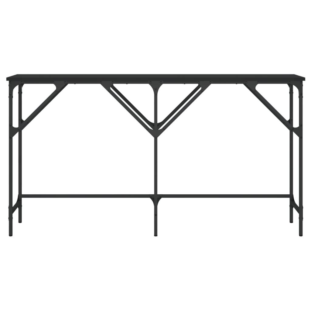 Table console noir 140x29x75 cm bois d'ingénierie - XIOS