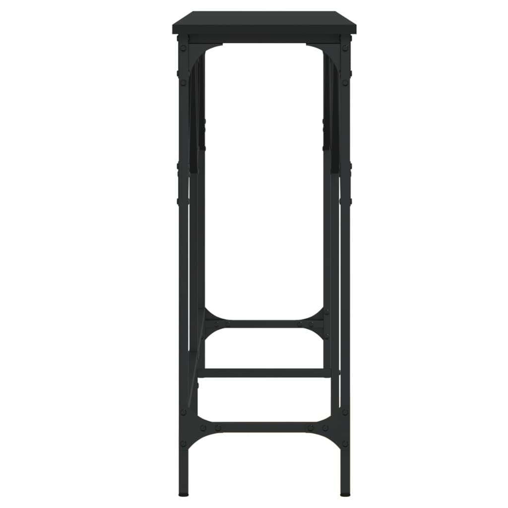 Table console noir 140x29x75 cm bois d'ingénierie - XIOS