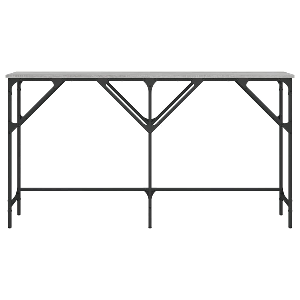 Table console sonoma gris 140x29x75 cm bois d'ingénierie - XIOS