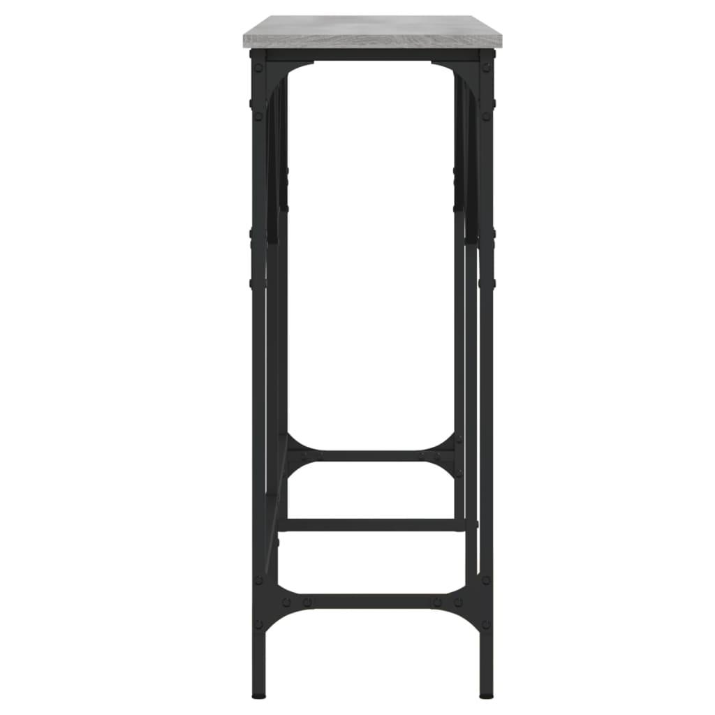 Table console sonoma gris 140x29x75 cm bois d'ingénierie - XIOS