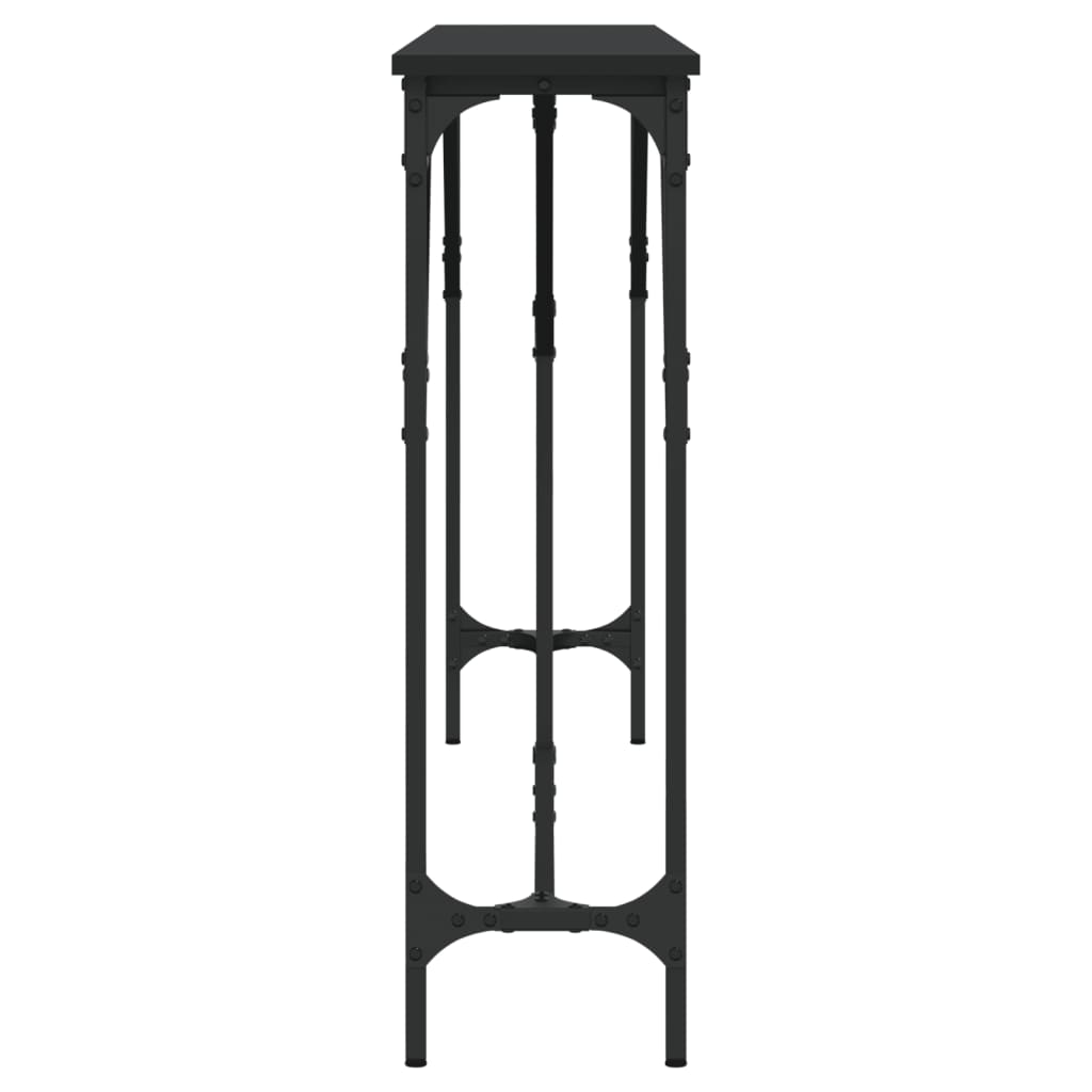 Table console noir 180x23x75 cm bois d'ingénierie - XIOS