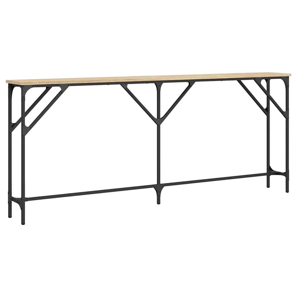 Table console chêne sonoma 180x23x75 cm bois d'ingénierie - XIOS