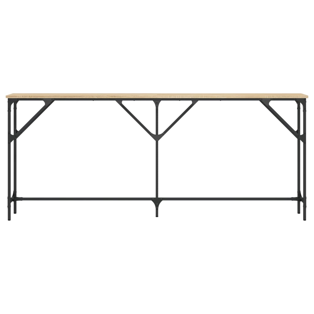 Table console chêne sonoma 180x23x75 cm bois d'ingénierie - XIOS