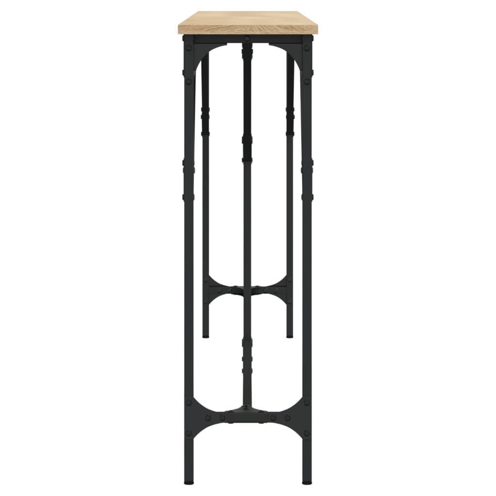 Table console chêne sonoma 180x23x75 cm bois d'ingénierie - XIOS