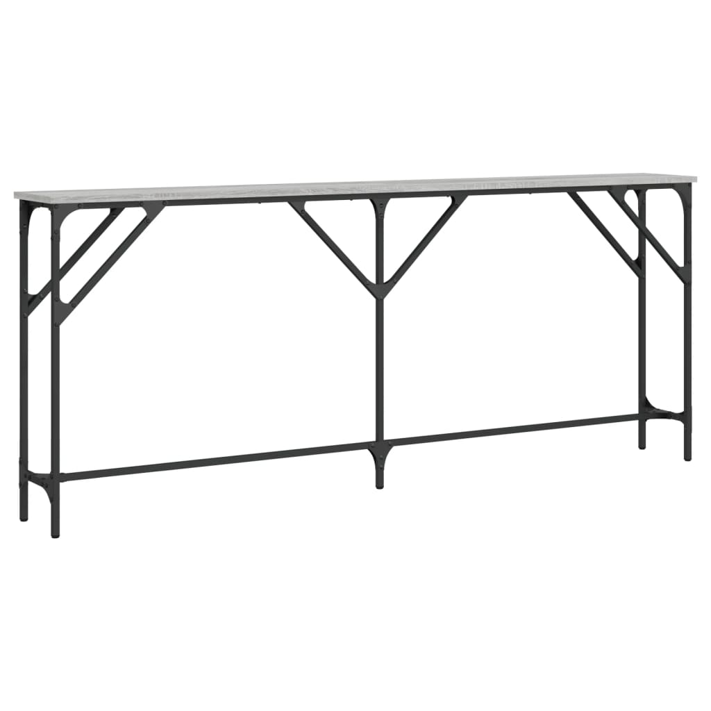 Table console sonoma gris 180x23x75 cm bois d'ingénierie - XIOS