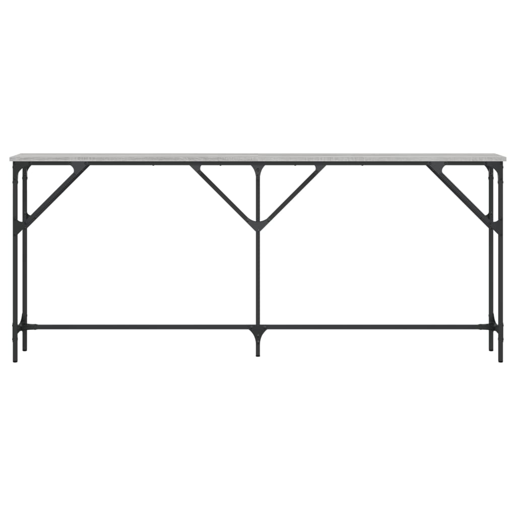 Table console sonoma gris 180x23x75 cm bois d'ingénierie - XIOS