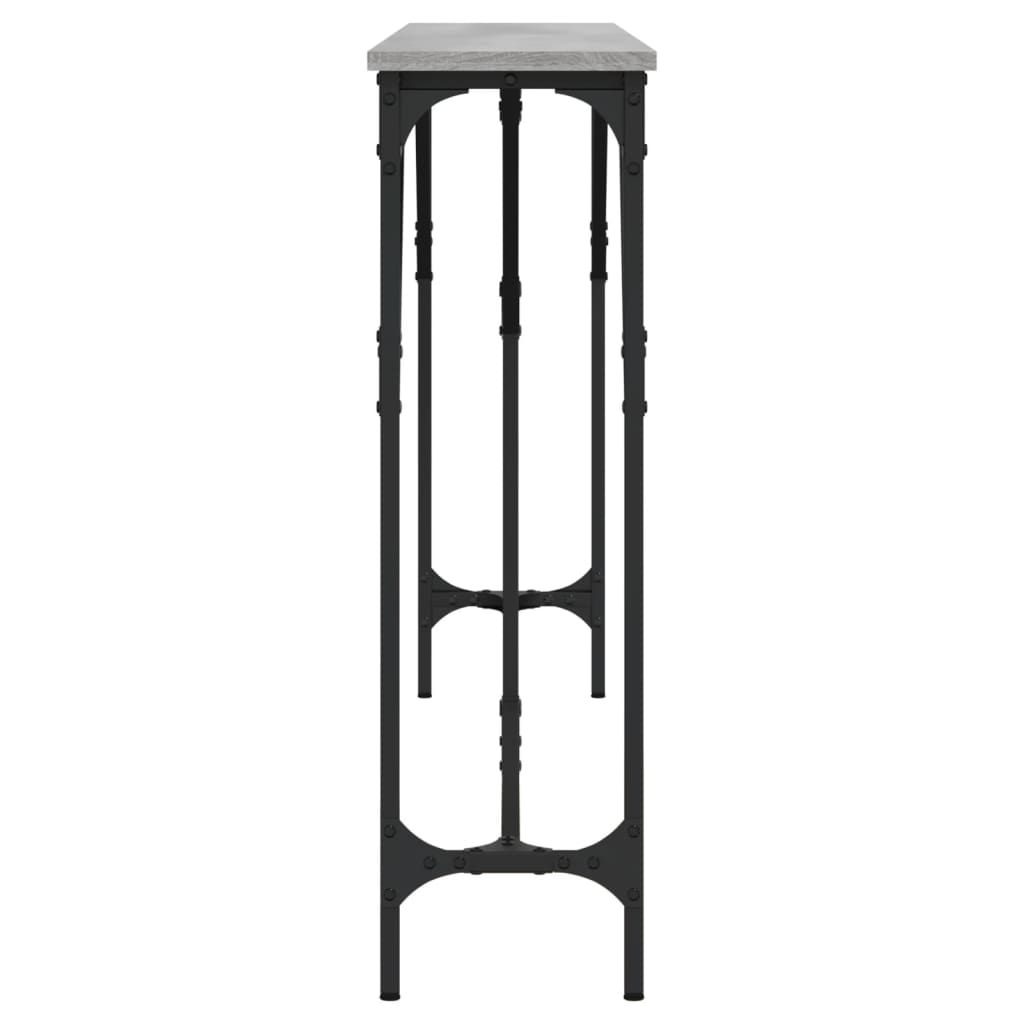 Table console sonoma gris 180x23x75 cm bois d'ingénierie - XIOS