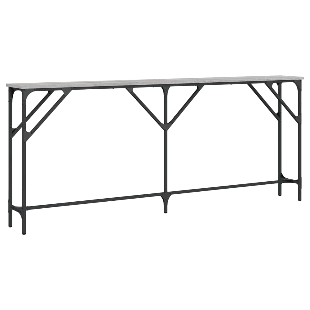 Table console sonoma gris 180x23x75 cm bois d'ingénierie - XIOS