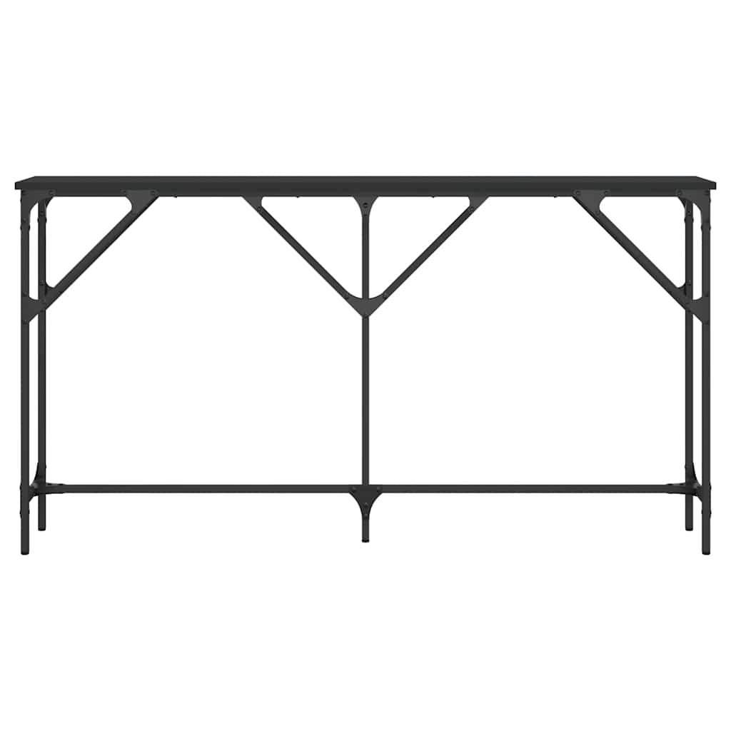 Table console noir 140x23x75 cm bois d'ingénierie - XIOS