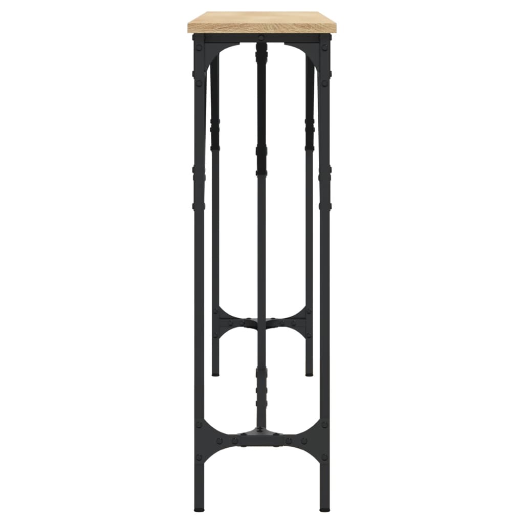 Table console chêne sonoma 140x23x75 cm bois d'ingénierie - XIOS