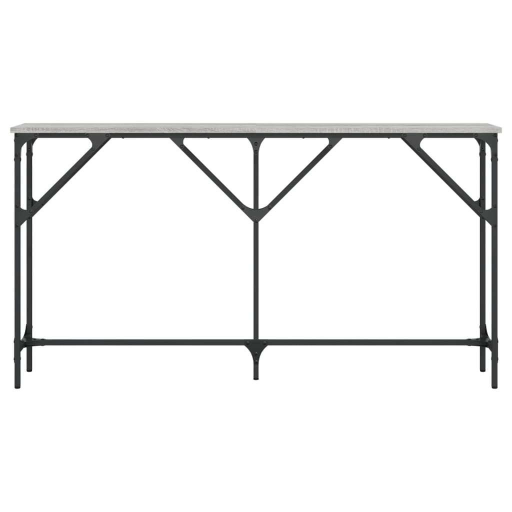 Table console sonoma gris 140x23x75 cm bois d'ingénierie - XIOS