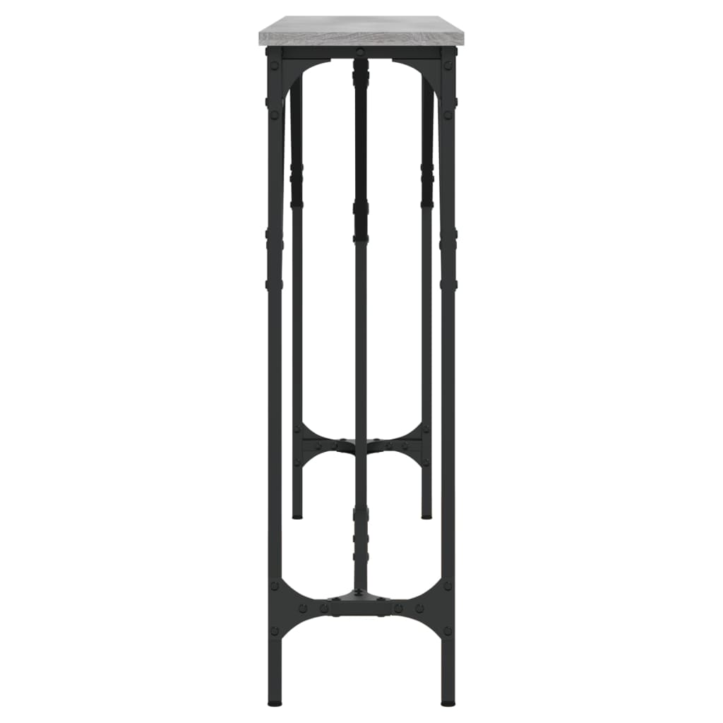 Table console sonoma gris 140x23x75 cm bois d'ingénierie - XIOS