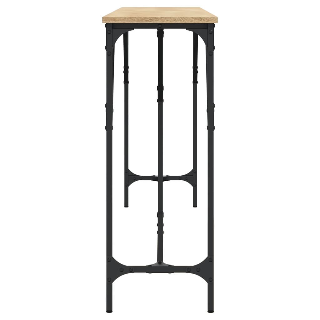 Table console chêne sonoma 200x29x75 cm bois d'ingénierie - XIOS