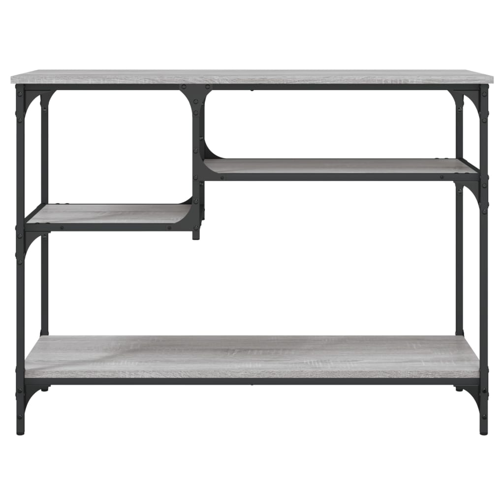 Table console avec étagères sonoma gris 100x35x75 cm - XIOS