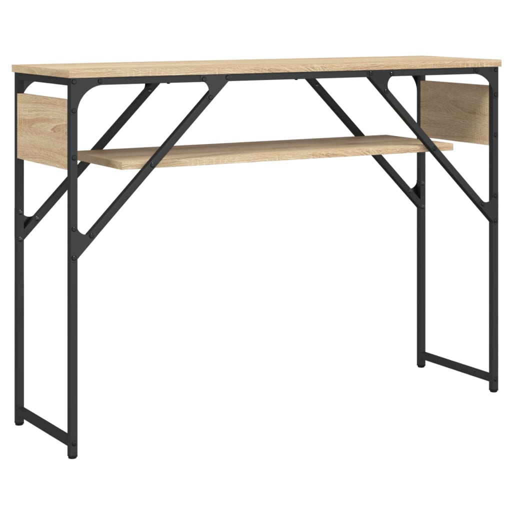 Table console avec étagère chêne sonoma 105x30x75 cm - XIOS