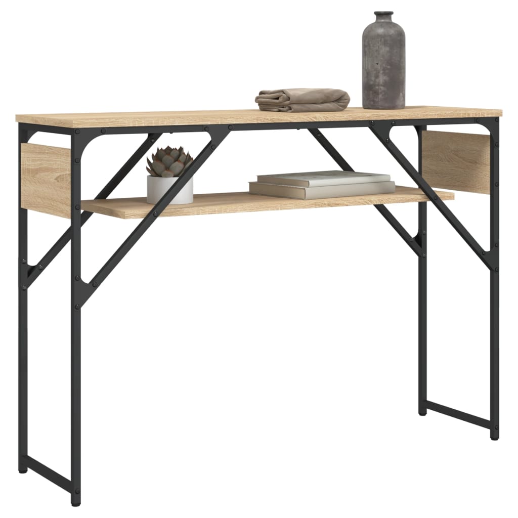 Table console avec étagère chêne sonoma 105x30x75 cm - XIOS