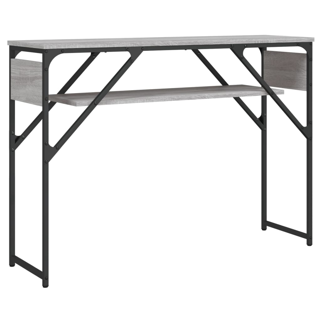Table console avec étagère sonoma gris 105x30x75 cm - XIOS