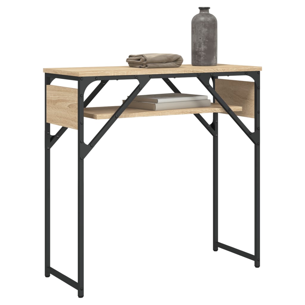 Table console avec étagère chêne sonoma 75x30x75 cm - XIOS