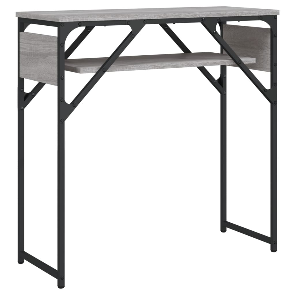 Table console avec étagère sonoma gris 75x30x75 cm - XIOS