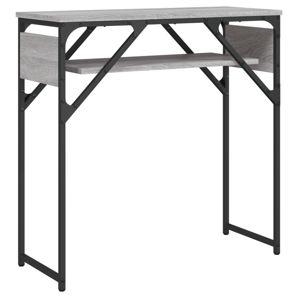 Table console avec étagère sonoma gris 75x30x75 cm - XIOS