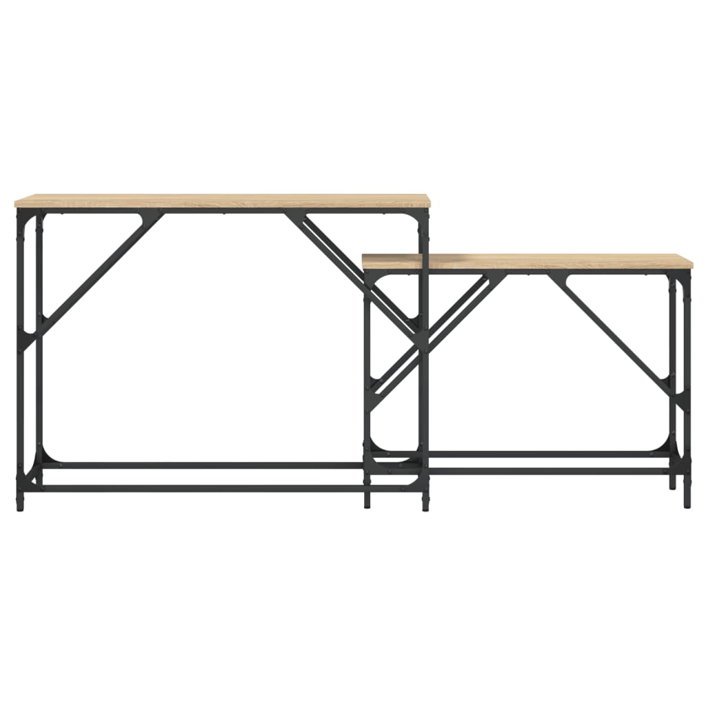 Tables console gigognes 2 pcs chêne sonoma bois d'ingénierie - XIOS