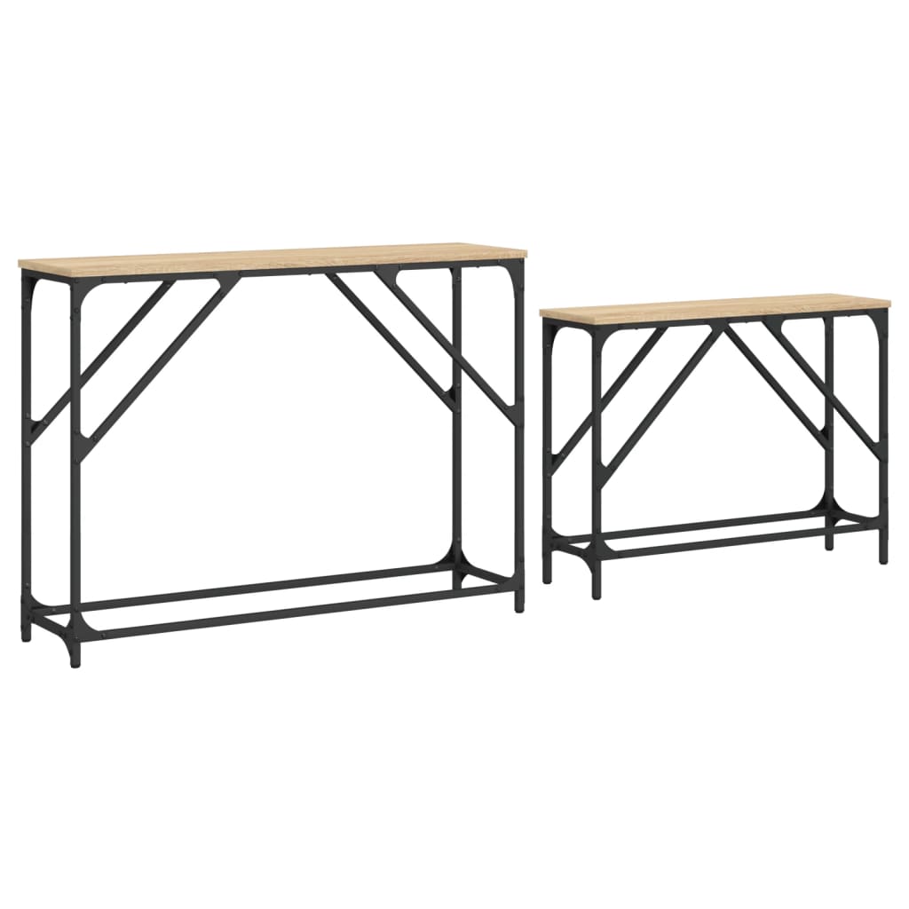Tables console gigognes 2 pcs chêne sonoma bois d'ingénierie - XIOS